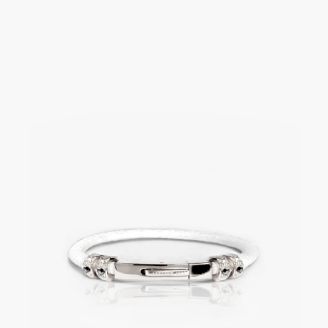 Premium Leder-Armband „White Lily“ (91)