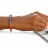 Lederarmband mit Echsenprägung (br092)