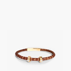 Braunes Echsenlederarmband (m73c)
