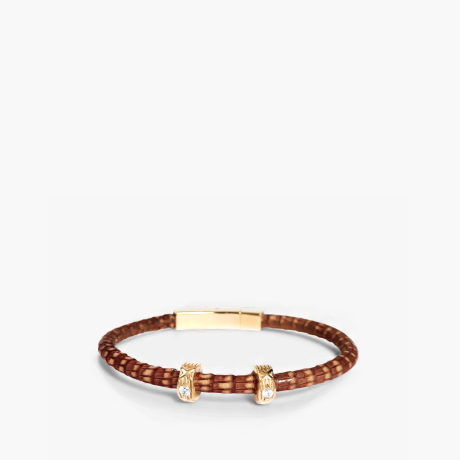 Braunes Echsenlederarmband (m73c)