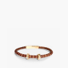 Braunes Echsenlederarmband (m73c)