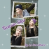 Beanie Star Gr. 50-54 lavendel/natur