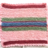 Babypuppendecke gestrickt mit Muschelkante umhäkelt von Hobbyhaus