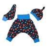 3-tlg Baby Pumphosen-Set Erstlingsoutfit Kleine Krebse Maritim 