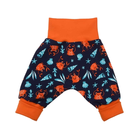 3-tlg Baby Pumphosen-Set Erstlingsoutfit Kleine Krebse Maritim 