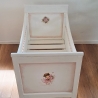 Bett Babybett Kinderbett Puppenbett Baby weiß Vintage restauriert