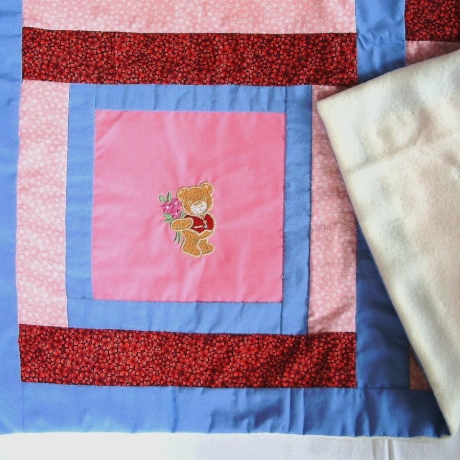 Babydecke Krabbeldecke Stick-Bärchen-Motive von Hobbyhaus