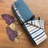 Babydecke Waffel blau