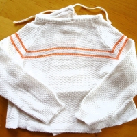 Vintage Babyflügelhemdchen orangen Streifen aus den 70er Jahren