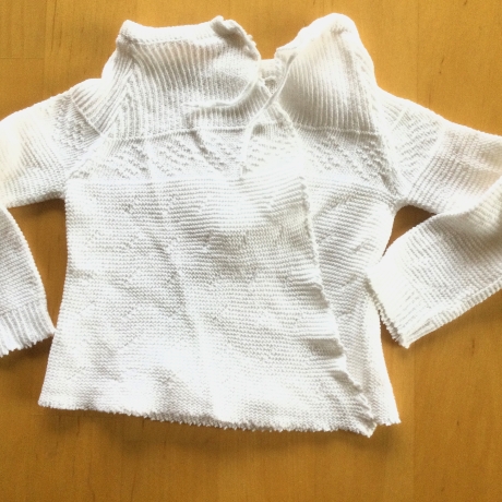 Vintage Babyflügelhemdchen Babyhemdchen weiß aus den 70er Jahren