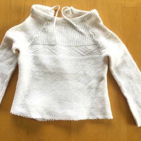 Vintage Babyflügelhemdchen Babyhemdchen weiß aus den 70er Jahren