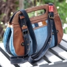 High-End Designertasche - UPCYCLING Jeans-Leder-Tasche