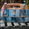 High-End Designertasche - UPCYCLING Jeans-Leder-Tasche