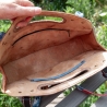 High-End Designertasche - UPCYCLING Jeans-Leder-Tasche
