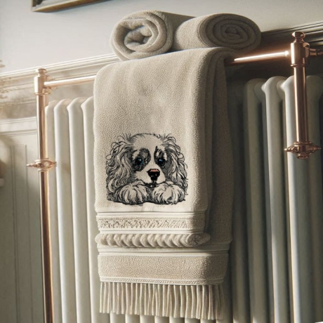 Stickdatei King Charles Cavalier Spaniel Marley  Hund