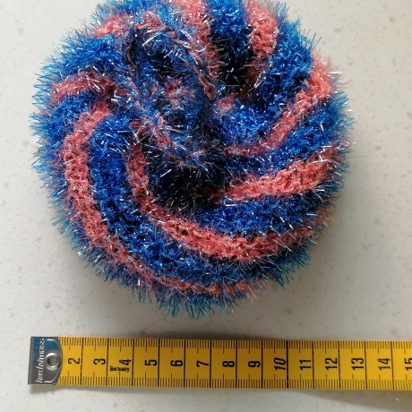 Duschschwamm, Badeschwamm, Peelingschwamm, gestrickt