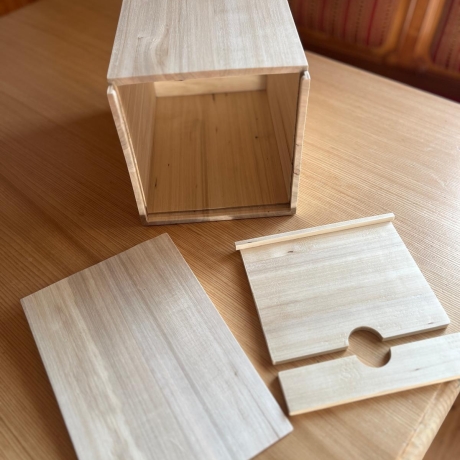 Bag in Box Pappelholz für 5 ltr. Saftbeutel, Weinbeutel, Holzbox