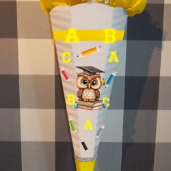 Dekoelemente für Schultüte Eule Bally verschiedene Farben