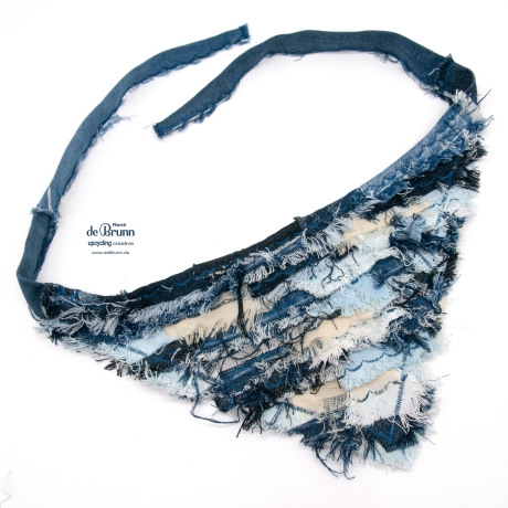 UPCYCLING Jeans Hunde-Halstuch, Hunde-Bandana - Gr. L
