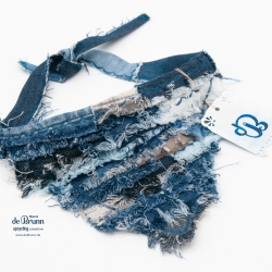 UPCYCLING Jeans Hunde-Halstuch, Hunde-Bandana - Gr. M