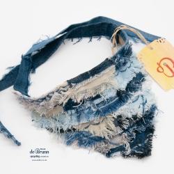 UPCYCLING Jeans Hunde-Halstuch, Hunde-Bandana - Gr. S