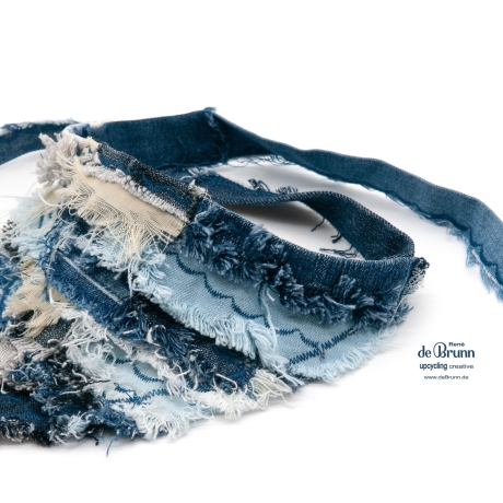 UPCYCLING Jeans Hunde-Halstuch, Hunde-Bandana - Gr. S