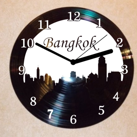 Schallplattenuhr Wanduhr Bangkok