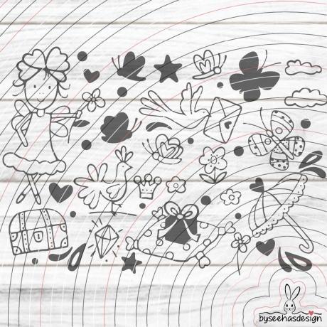 Bastel-Set Fee Plotterdatei SVG DXF 