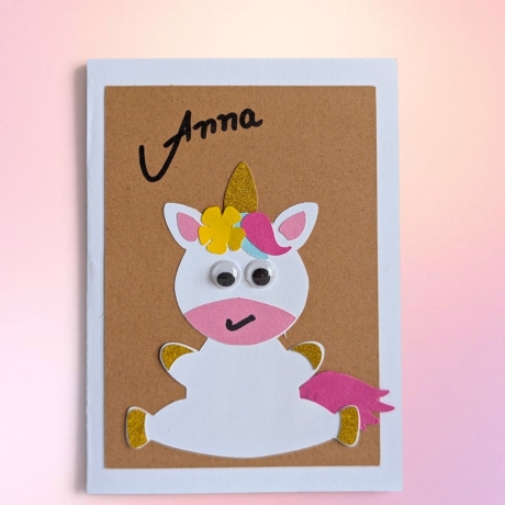 DIY-Bastelset „Einhorn“- Klappkarte | Einladungen selber basteln 