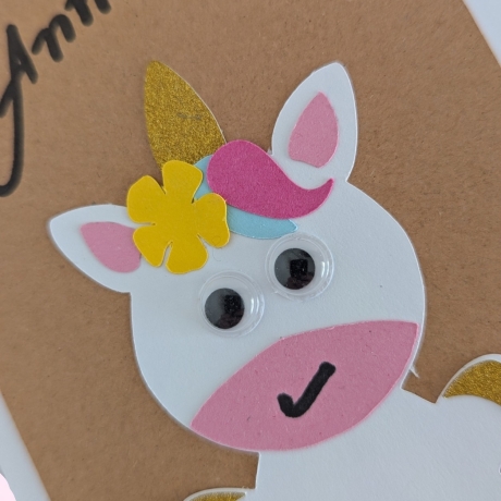DIY-Bastelset „Einhorn“- Klappkarte | Einladungen selber basteln 