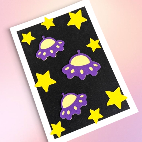 DIY-Bastelset „Ufo“ | Einladungskarten selber basteln 