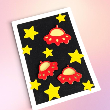 DIY-Bastelset „Ufo“ | Einladungskarten selber basteln 