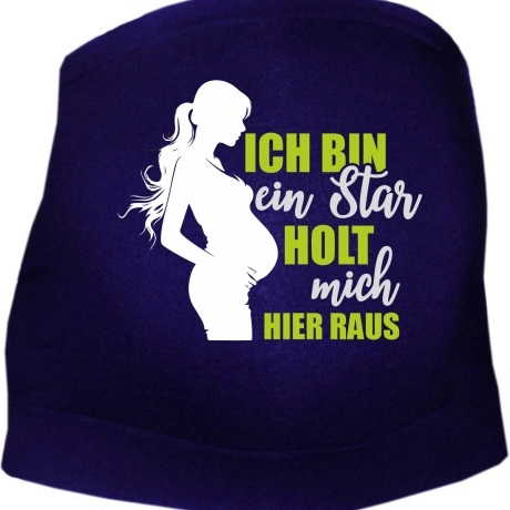 größenverstellbares Bauchband bedruckt mit ICH BIN EIN STAR