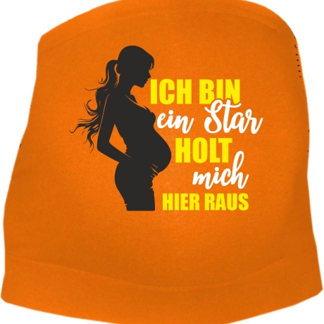 größenverstellbares Bauchband bedruckt mit ICH BIN EIN STAR