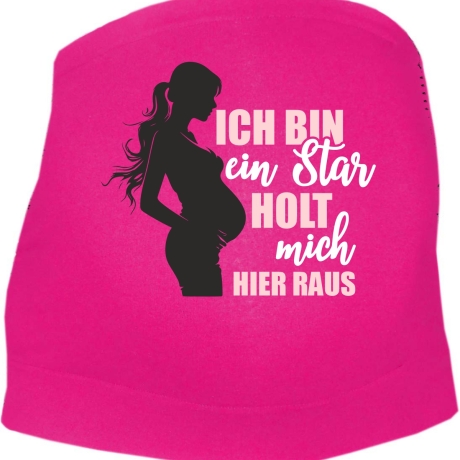 größenverstellbares Bauchband bedruckt mit ICH BIN EIN STAR