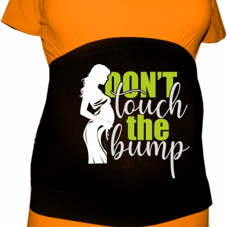 größenverstellbares Bauchband mit DON´T TOUCH THE BUMP