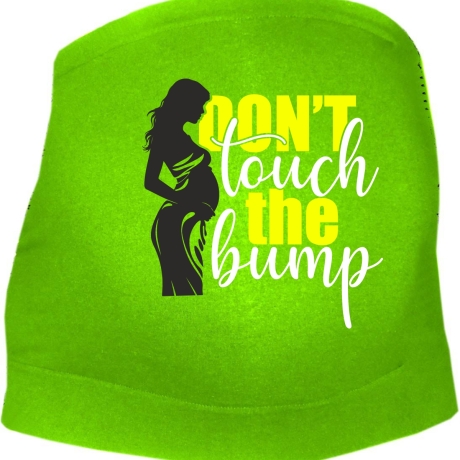 größenverstellbares Bauchband mit DON´T TOUCH THE BUMP