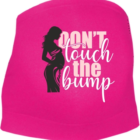 größenverstellbares Bauchband mit DON´T TOUCH THE BUMP