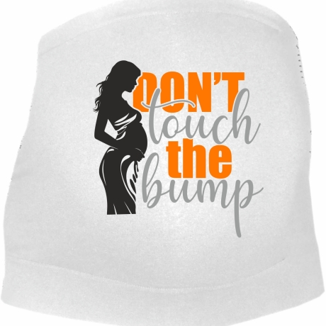 größenverstellbares Bauchband mit DON´T TOUCH THE BUMP