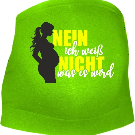 größenverstellbares Bauchband NEIN ICH WEIß NICHT WAS ES WIRD