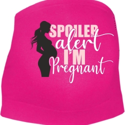 größenverstellbares Bauchband bedruckt mit SPOILER ALARM