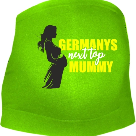 größenverstellbares Bauchband mit GERMANYS NEXT TOP MUMMY