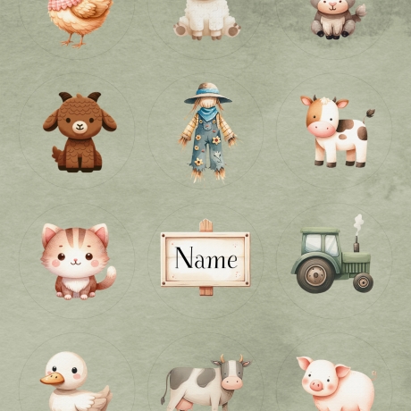 Individuelle Cupcake Topper – Esspapier - Bauernhof