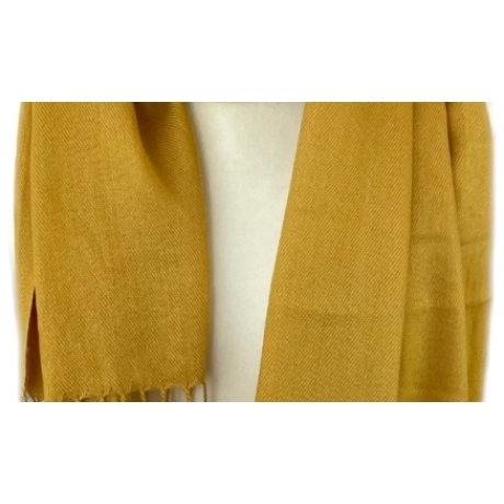 Damen-Herren-Baumwollschal, ingwer, 190x75 cm, neu