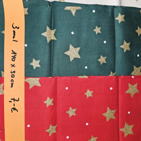 Baumwollstoff - Stoff - Weihnachtsstoff - Reststück - Stoffrest