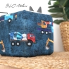 JERSEY Bezug Baustelle, Bagger blau, passend für Toniebox