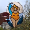 Sonnenfänger Beachlady Flora Tiffany-Glaskunst