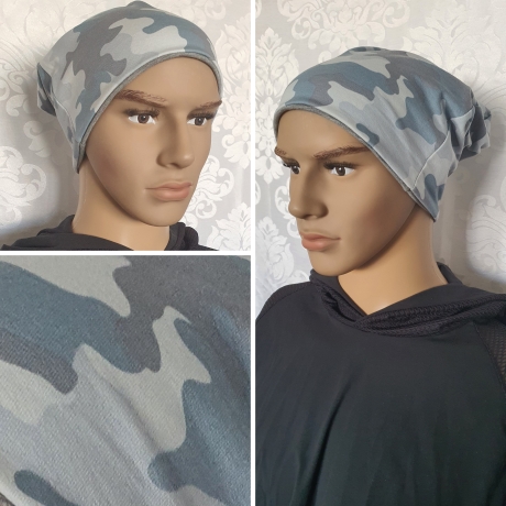 Beanie Modell: 'Camouflage Blau'