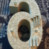 HAUSNUMMER aus BETON | 24cm Arial Narrow | 3D Optik  Top Design