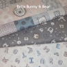 Bella Bunny & Bear - patches grau/rosa